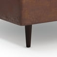 thumbnail image 4 of Shay 38 inch Wide Mid-Century Large Square Coffee Table Storage Ottoman in Distressed Saddle Brown Vegan Leather, 4 of 8