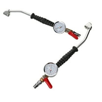 2 Pcs Tire Inflator With Pressure Gauge Tire Pump Chuck Hose Adapter For Air Compressor Quick-Inflation Car Motorcycle Bicycle Maintenance Accessories