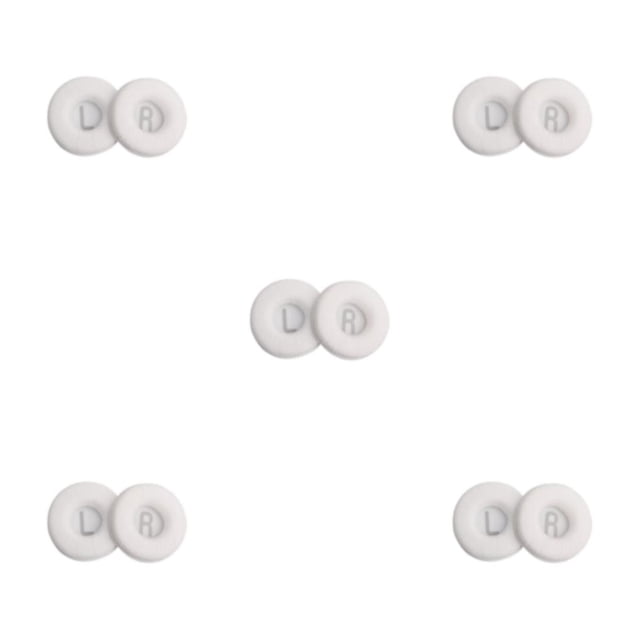 Becaristey Replacement Ear Pads For Headphones Breathable And Comfortable Erfect Replacement Parts High Elastic white 5Set