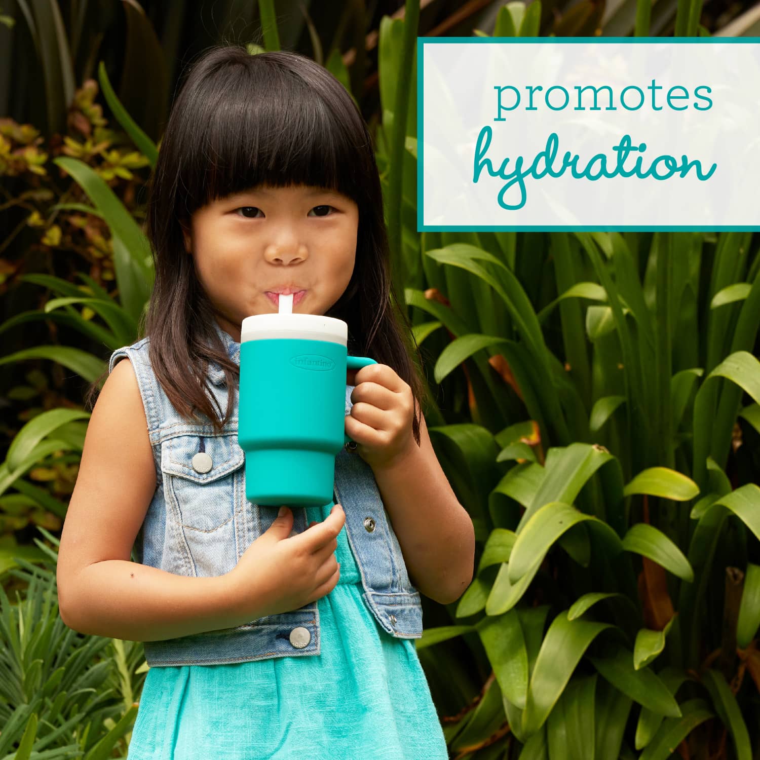 Infantino My 1st Tumbler Training Cup, 9 oz, Aqua photo 2
