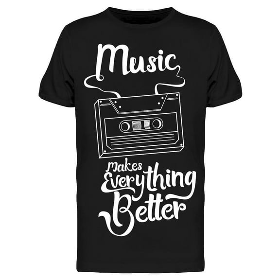 Music Everything Better T-Shirt Men -Image by Shutterstock, Male Small