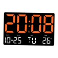 thumbnail image 3 of Horloge Numérique, Horloge Murale, Grand Affichage LED Multifonctionnel Suspendu, Réglable Orange, 3 of 9