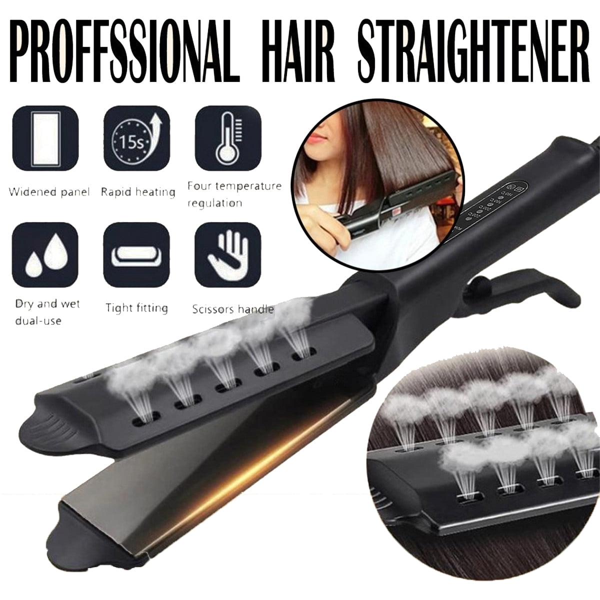 styling steam hair straightener