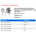 thumbnail image 2 of Rear Axle Bearing and Hub Assembly Repair Kit - Compatible with 2002 - 2010 Ford Explorer 2003 2004 2005 2006 2007 2008 2009, 2 of 2