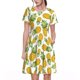 thumbnail image 1 of Easygdp Pineapple para Vestido Transpirable de Mujer, Vestido Suelto de Manga Corta con Pliegues y Bolsillos para el Verano, 1 of 6