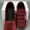 Red, variant on Lightweight, comfortable and anti-slip walking shoes for both men and women, with a large opening upper design and hook and loop fastener.