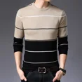 thumbnail image 4 of Suéteres de punto para hombre, jersey de cuello redondo para hombre, jersey de cuello redondo, estilo coreano, informal, Harajuku, diseñador, moda estética, 4 of 4