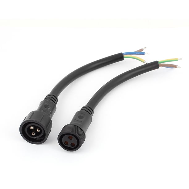 Conector de cable impermeable macho a hembra 3P para tiras de lámpara LED