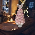 thumbnail image 6 of Lighted Easter Rabbits Tree, Ceramics Glowing Rabbits Tree Figurines Lighted Easter Rabbits Tabletop Tree with Colorful Lamp, Tabletop Rabbit Tree for Spring Easter Holiday Decor, 6 of 8