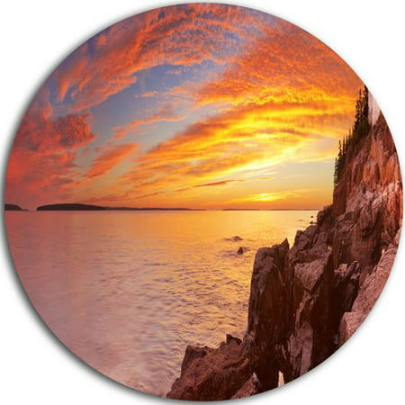 Design Art 'Bass Harbor Head Lighthouse Panorama' Photographic Print on (Best Bass Head For Metal)