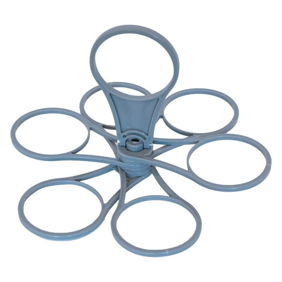 Hiroekza Portable Rotating Cup Coffee Mugs Holder - Foldable 6-Cup Beverage Stand for Parties & Outdoors Gray