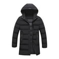 thumbnail image 2 of BAETEUY Men's Cotton Coat with Hood - Long Sleeve Pockets Long Down Jacket, 2 of 7