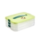 thumbnail image 3 of Bandeja de almacenamiento de alimentos con tapa para estante de refrigerador Organizador de bolas de masa apilable de 3 niveles, 3 of 8