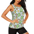 thumbnail image 2 of Daiia Frog With Sweet Printed Womens Workout Tops for Women Quick-dry Tank Tops Mesh Yoga Shirts Athletic Running Tank Tops Sleeveless Gym Clothes-XX-Large, 2 of 7