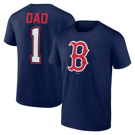 Men's Navy Boston Red Sox Father's Day #1 Dad T-Shirt