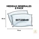 thumbnail image 3 of Pack de 2 almohada Estàndar Microfibra Firme | Descanso Ergonómico | Soft Nature, 3 of 5