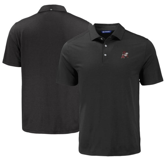 Men's Cutter & Buck Black Arkansas Razorbacks Coastline Epic Comfort Eco Recycled Polo