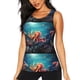 thumbnail image 1 of Balery Underwater Plant Octopus Camiseta sin mangas estampada ligera para mujer, tops de entrenamiento sin mangas, camisetas de yoga transpirables de secado rápido.-Medium, 1 of 7