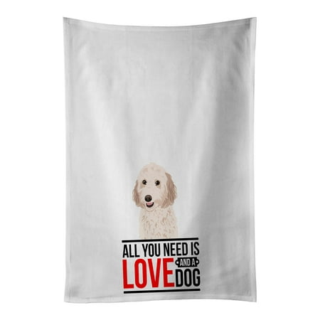 

Doodle Cream #1 White Kitchen Towel Set of 2 19 in x 28 in