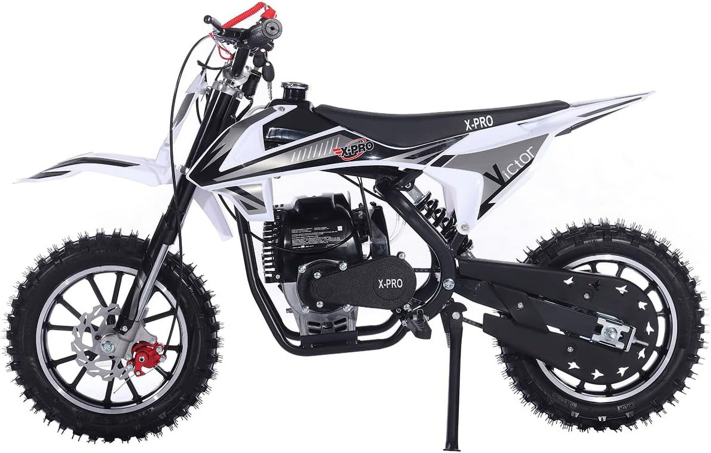 X-Pro Brand New VICTOR 40cc Gas Powered 4 Stroke Mini Pit Dirt Bike with Pull Start for kids 10" Wheels