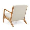 thumbnail image 6 of Jomeed Oak Wood Frame Mid Century Modern Accent Chair for Living Room, 6 of 6