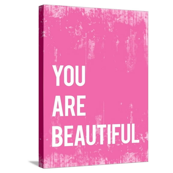 Art.com You Are Beautiful Stretched Canvas Print Wall Art, 18" x 24"