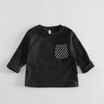 thumbnail image 2 of Mercatoo Baby Boys Cute Striped T-Shirt Kids Girls Long Sleeve Crewneck Pullover Sweatshirt Pocket School Basic Top, 2 of 3