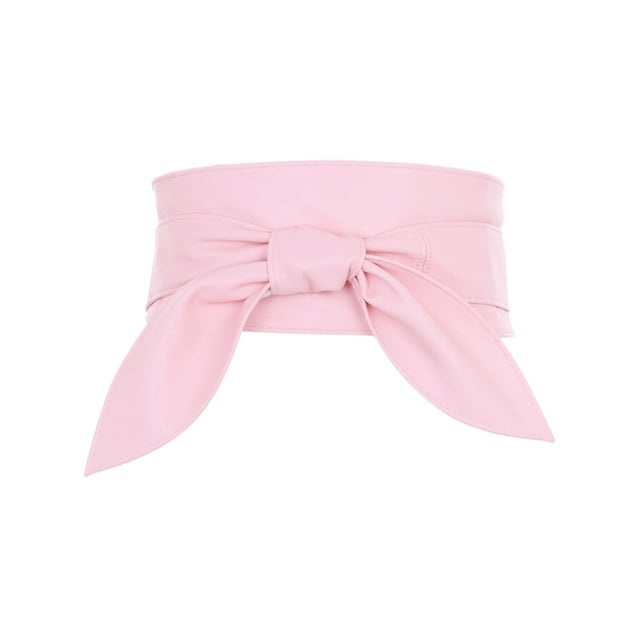 Cinturones Obi para Mujeres Talla Grande INSPIRE CHIC, Cinturón de Lazo Autoadhesivo, Cinturón Ancho para Vestidos Rosa 37.40-40.16