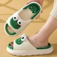 thumbnail image 3 of Cute Cartoon Frog Linen Slippers Universal Indoor Home Four Seasons Non-sli, 3 of 9