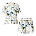 thumbnail image 4 of Kdxio Cute Whale Print Pajamas Sets for Women Short-Sleeved Pjs with Lounge Shorts Two Piece Sleepwear S-4XL, 4 of 9