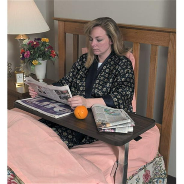 DMI HeavyDuty TiltTop Overbed Table, 34" to 36" Adjustable Height, for Home and Hospital Beds