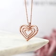 thumbnail image 4 of Gem Stone King 18K Rose Gold Plated Silver Pendant with Chain Set with Moissanite (0.06 Cttw), 4 of 4