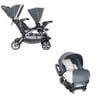 Baby Trend Sit N Stand Travel Double Baby Stroller and Car Seat Combo, Magnolia