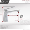 thumbnail image 2 of Stylish Single-Handle Polished Chrome Bathroom Faucet Height 5⅞" B-111C, 2 of 12