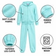 thumbnail image 5 of Real Love Girls Jogger Set Lightweight Fleece Zip Up Hoodie Sweatshirt and Sweatpants 2 Piece, 5 of 7