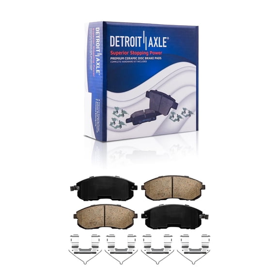 Detroit Axle - Front Ceramic Brake Pads for 93-01 Nissan Altima, 89-99 Maxima, 00-06 Sentra, 99-02 Infiniti G20, 96-99 I30, 2007 2008 Suzuki SX4