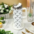 thumbnail image 5 of Black Bow Tumbler with Straw and Lid Cute Bow Knot Stainless Steel Travel Coffee Tumbler Cup with Handle for Coquette Party Home Office Supplies, 5 of 6