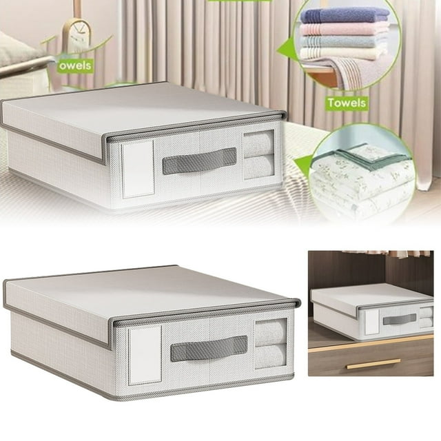 Home Textile Storage Wardrobe Organizer 4-Piece Set for Bed Sheets and Blankets with Non Woven Fabric Durable and Space Saving Design