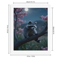 thumbnail image 2 of Paint By Numbers Kit for Adults Beginner - DIY Raccoon Night Cherry Blossom Moon Canvas Painting Kits for Adults, Frameless Paint By Number for Adults for Home Wall Decor 16x20 Inch, 2 of 7