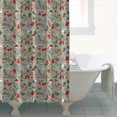 thumbnail image 4 of Gray Christmas Icon Pattern Shower Curtain 72"x84" ,Bathroom Decorative Shower Curtains Set with 12 Hooks,Modern Waterproof Washable Shower Curtain, 4 of 6