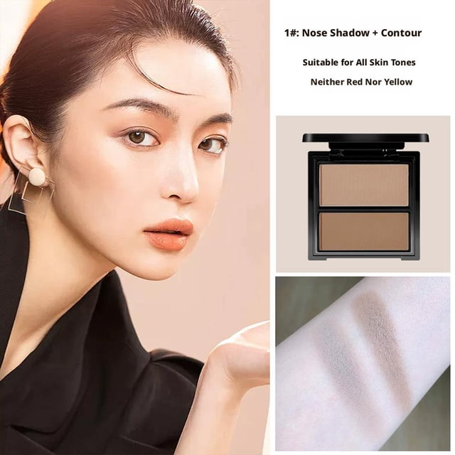 Two-Tone Contour & Highlight Palette for Face, Natural Daily Decoration, Subtle Shadow with Luxurious Shine & Texture, Sorrel Colour Light Beige Kit, Sculpt & Define Features