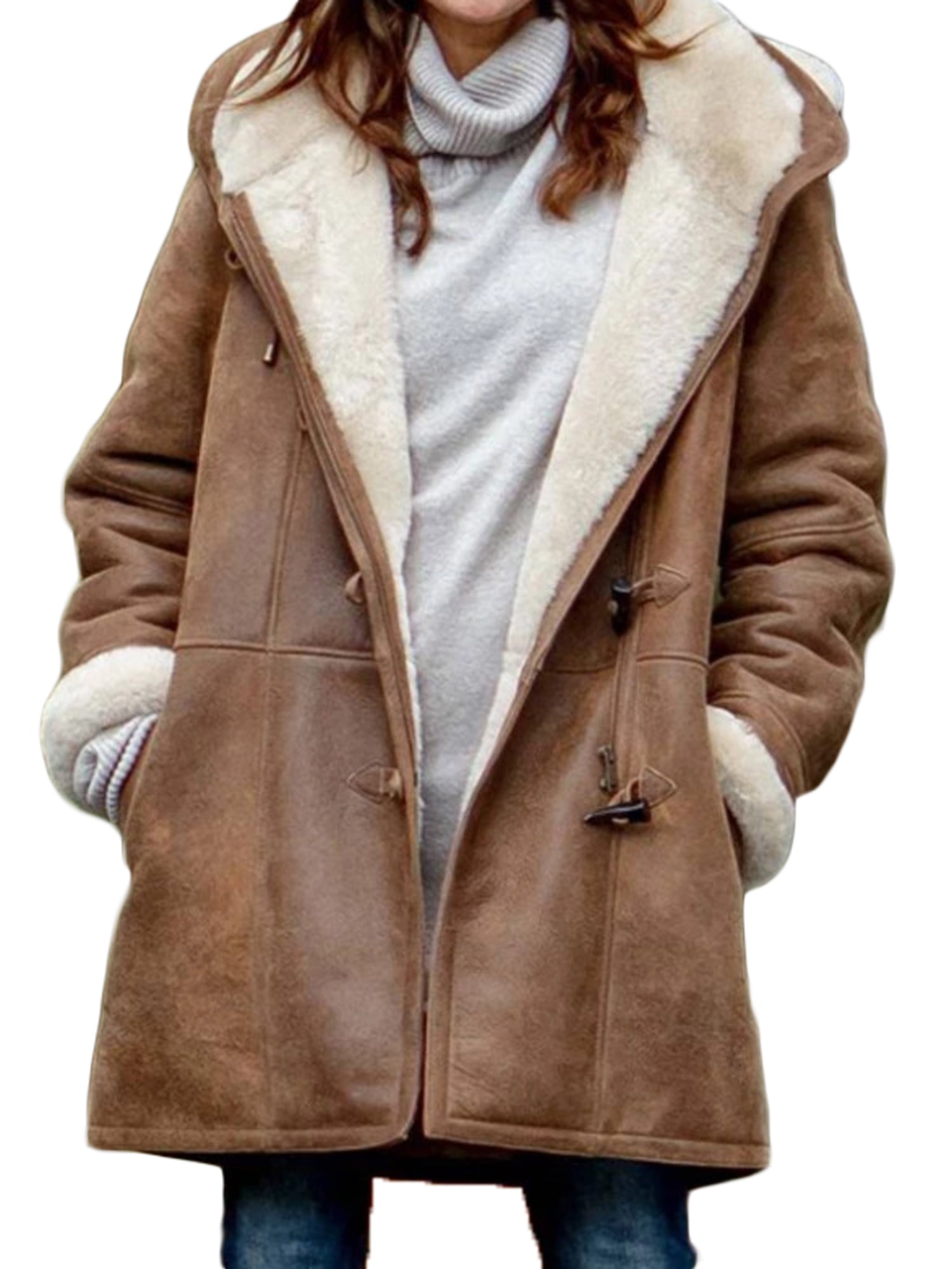women's plus size fleece coats