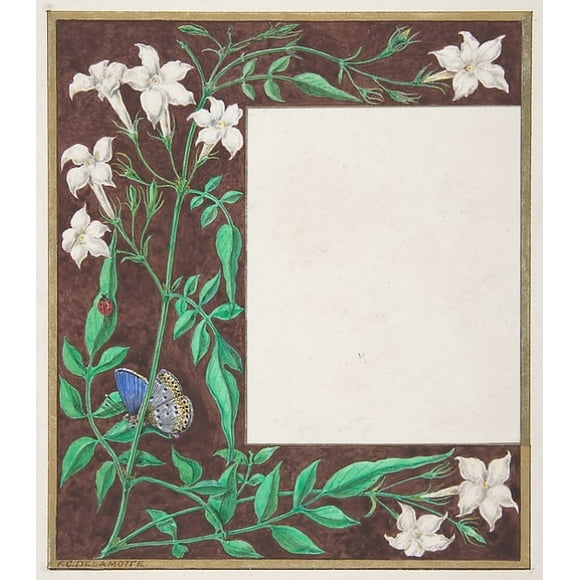 Floral Border Design Poster Print by Freeman Gage Delamotte (British, Sandhurst 1813/14 �1862 London) (18 x 24)