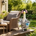 thumbnail image 6 of BUDAO00 Cow Print Porch Goose Outfit Set, 23 Inch Bathrobe Goose Clothes with Hair Rollers, Donut and Toilet Paper Props for Lawn Goose Statue, Front Porch, Yard, Garden and Patio Decor, 6 of 7