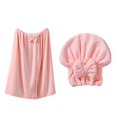 thumbnail image 1 of Ensemble de Peignoir Surdimensionné Ajustable pour Femmes avec Serviette en Poils Robe Portable avec Bande Élastique, 1 of 5
