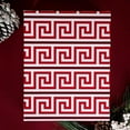 thumbnail image 4 of Reversible Geometric Wrapping Paper, 17 Inch x 33 Feet (47 sq.ft) Greek Key Pattern and Solid Red Design for Christmas, Holiday, Season Party Celebration, 4 of 7