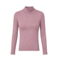 thumbnail image 5 of Perfectbot Women's Long Sleeve Tee Turtleneck Ribbed Knit Stretchable Top Fitted Basic Layering Shirt, 5 of 6
