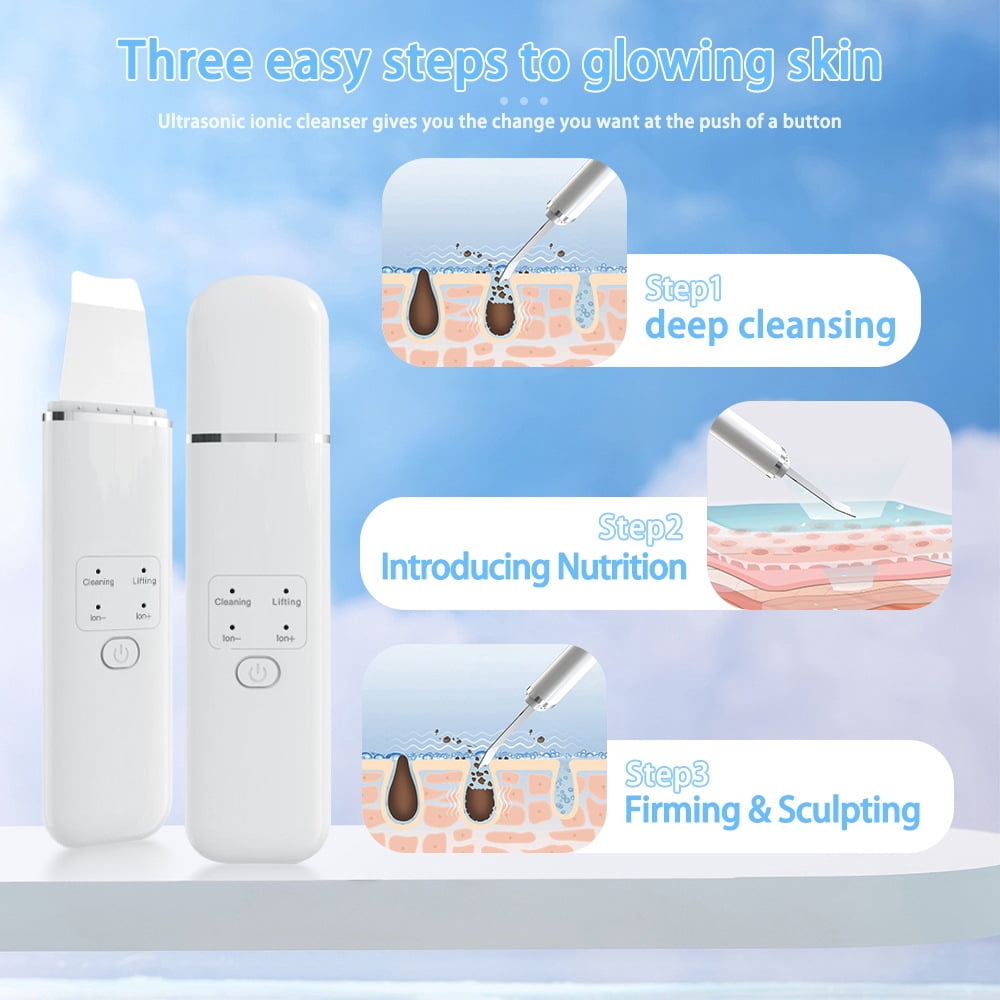 New Home-Use Beauty Device Facial Exfoliator for Pore Cleansing Blackhead and Whitehead Removal, Exfoliation, and Infusion/Extraction Massage