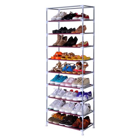 Ktaxon 10 Tier Portable Shoe Rack Shelf Storage Closet Organizer
