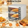 thumbnail image 2 of Electric Pizza Oven,Commercial Pizza Oven Countertop,Home kitchen Stainless Steel Electric Pizza Oven, Indoor Pizza Maker with Crumb Tray, Timer, Single Deck Layer Pizza Cooker for Restaurant, 2 of 7